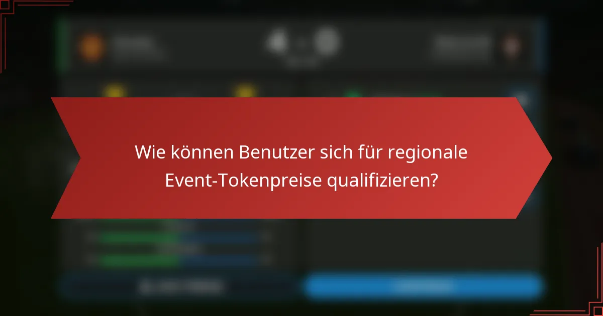 Wie können Benutzer sich für regionale Event-Tokenpreise qualifizieren?